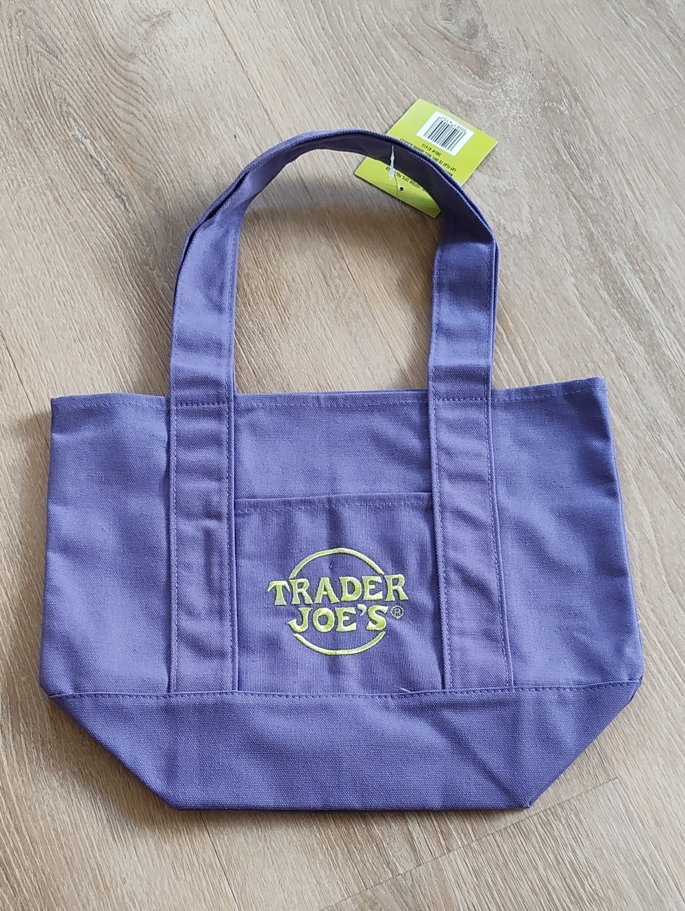 Trader Joe's Purple Canvas Mini Tote Bag